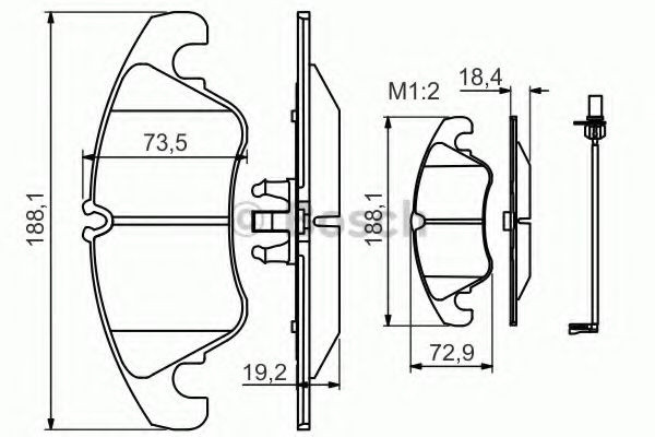 Set placute frana,frana disc AUDI Q5 (8R) (2008 - 2016) BOSCH 0 986 494 259 piesa NOUA