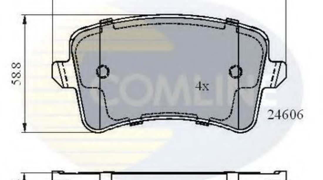 Set placute frana,frana disc AUDI Q5 (8R) (2008 - 2016) COMLINE CBP01709 piesa NOUA