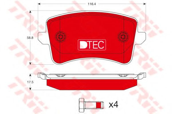 Set placute frana,frana disc AUDI Q5 (8R) (2008 - 2016) TRW GDB1765DTE piesa NOUA