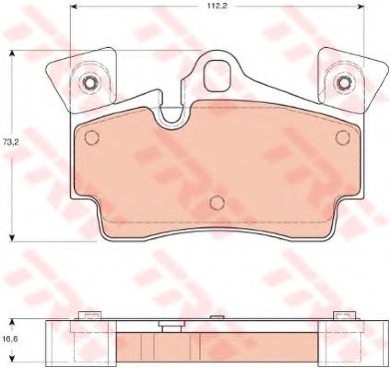 Set placute frana,frana disc AUDI Q7 (4L) (2006 - 2015) TRW GDB1652 piesa NOUA