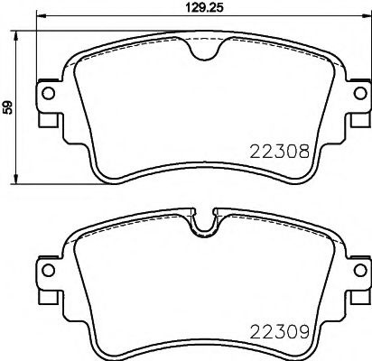 Set placute frana,frana disc AUDI Q7 (4M) (2015 - 2016) TEXTAR 2230801 piesa NOUA