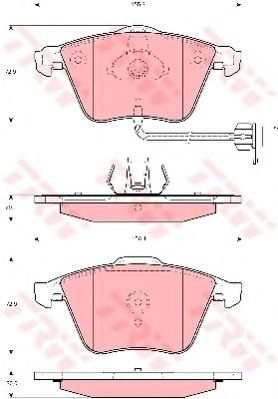 Set placute frana,frana disc AUDI TT (8J3) (2006 - 2014) TRW GDB1689 piesa NOUA