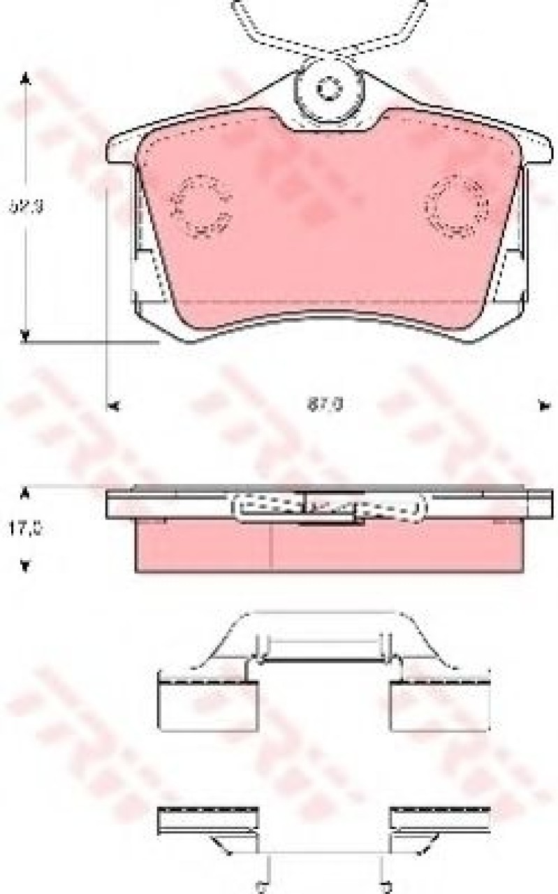 Set placute frana,frana disc AUDI TT (8N3) (1998 - 2006) TRW GDB1416 piesa NOUA