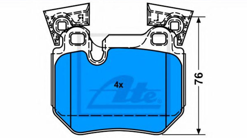 Set placute frana,frana disc BMW Seria 1 Cupe (E82) (2007 - 2013) ATE 13.0460-4849.2 piesa NOUA