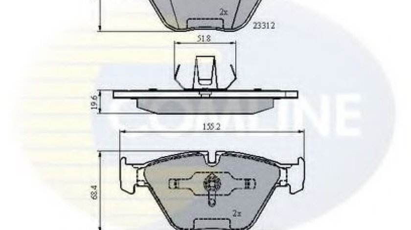 Set placute frana,frana disc BMW Seria 1 Cupe (E82) (2007 - 2013) COMLINE CBP02033 piesa NOUA