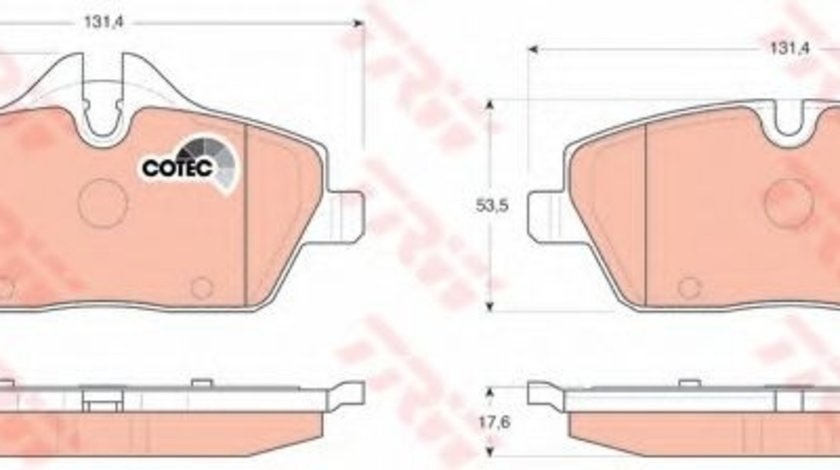 Set placute frana,frana disc BMW Seria 1 Cupe (E82) (2007 - 2013) TRW GDB1611 piesa NOUA