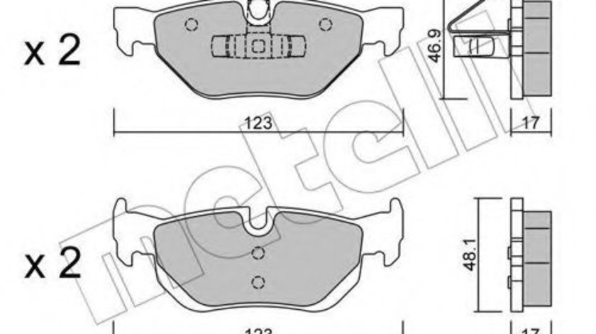 Set placute frana,frana disc BMW Seria 1 Cupe (E82) (2007 - 2013) METELLI 22-0642-0 piesa NOUA