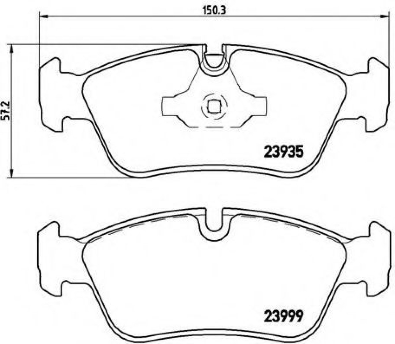 Set placute frana,frana disc BMW Seria 1 (E81) (2006 - 2012) BREMBO P 06 035 piesa NOUA