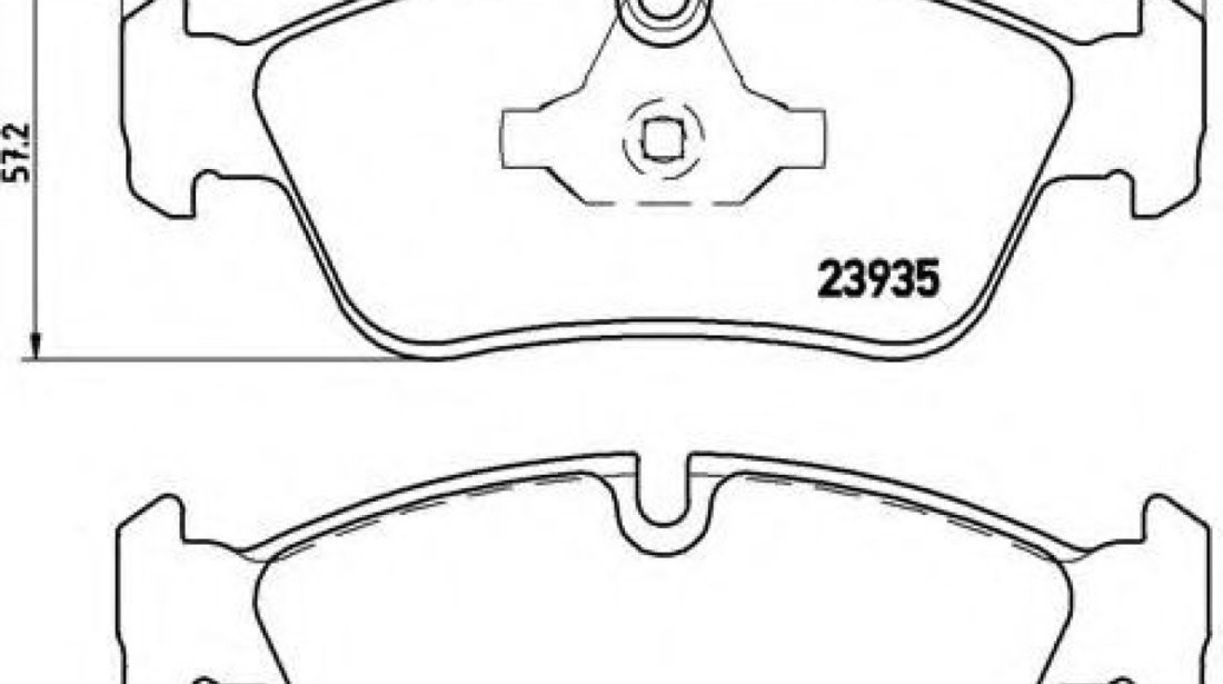 Set placute frana,frana disc BMW Seria 1 (E81) (2006 - 2012) BREMBO P 06 035 piesa NOUA