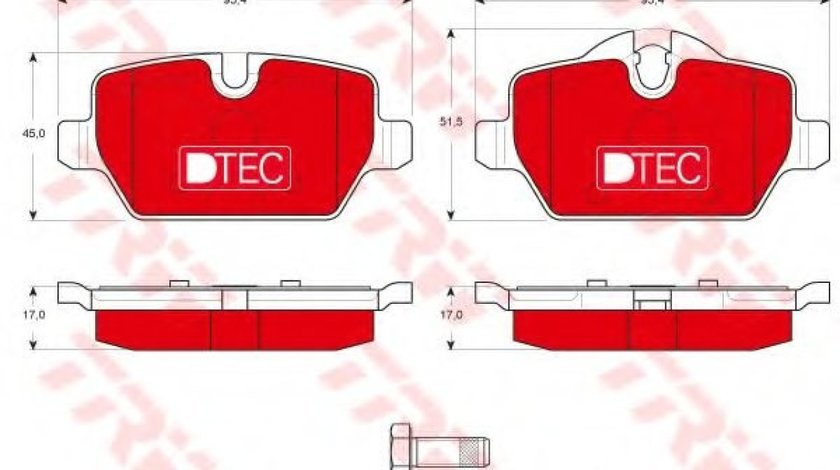 Set placute frana,frana disc BMW Seria 1 (E81) (2006 - 2012) TRW GDB1612DTE piesa NOUA