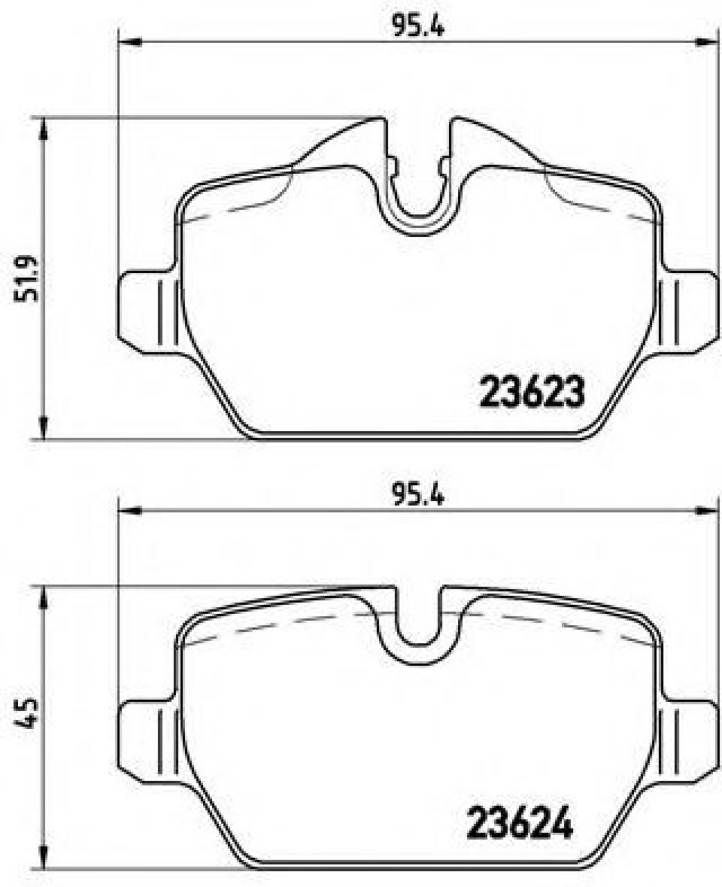 Set placute frana,frana disc BMW Seria 1 (E81) (2006 - 2012) BREMBO P 06 037 piesa NOUA