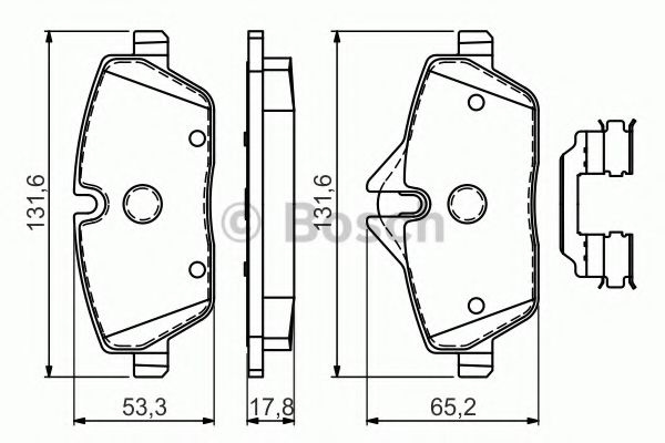 Set placute frana,frana disc BMW Seria 1 (E81) (2006 - 2012) BOSCH 0 986 494 588 piesa NOUA