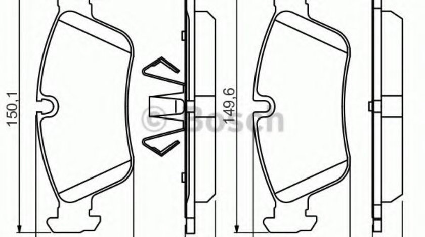 Set placute frana,frana disc BMW Seria 1 (E87) (2003 - 2013) BOSCH 0 986 495 276 piesa NOUA