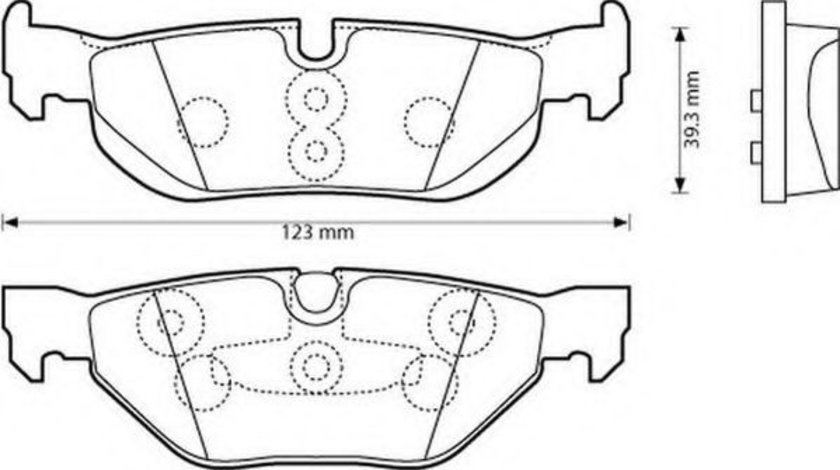 Set placute frana,frana disc BMW Seria 1 (E87) (2003 - 2013) JURID 573139JC piesa NOUA