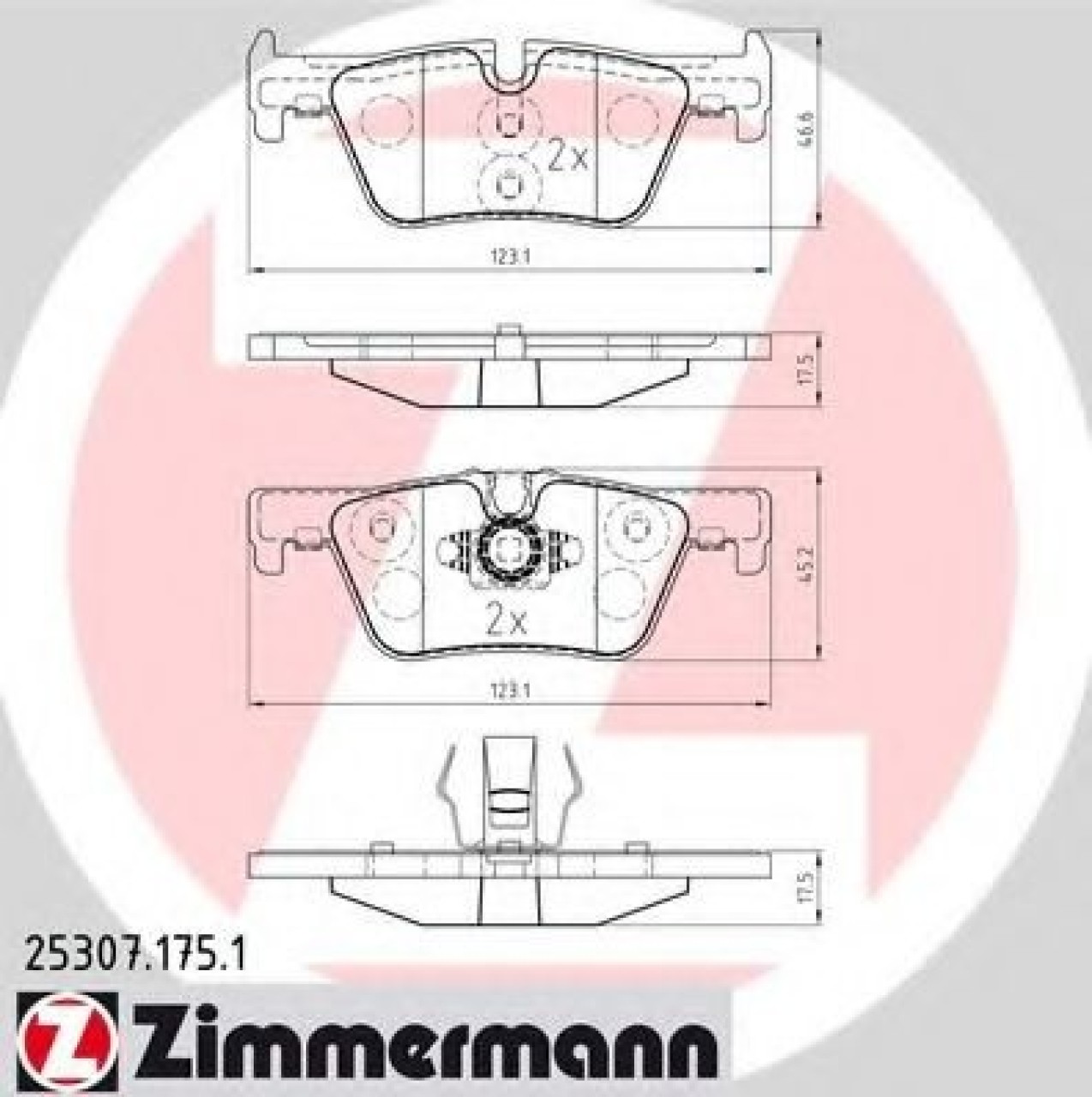 Set placute frana,frana disc BMW Seria 1 (F21) (2011 - 2016) ZIMMERMANN 25307.175.1 piesa NOUA