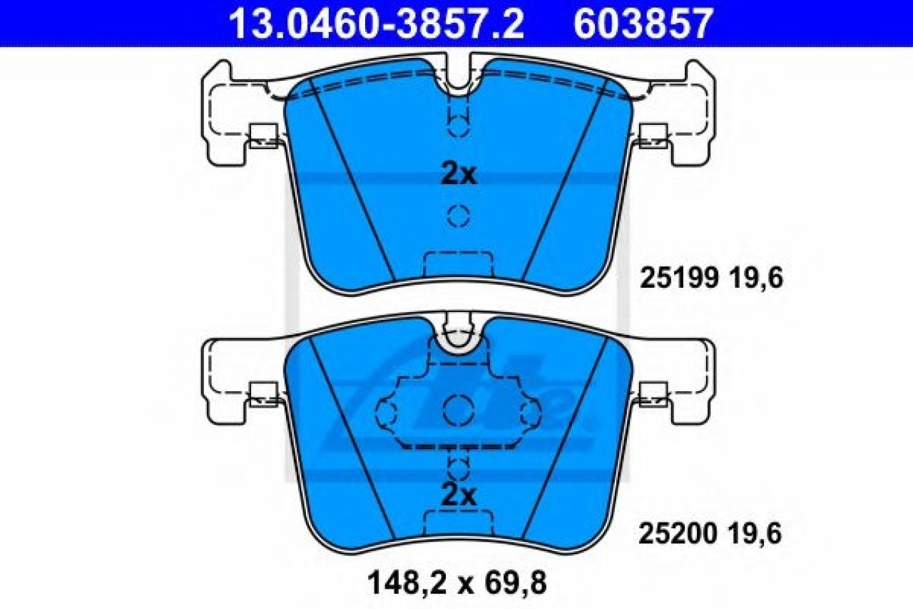 Set placute frana,frana disc BMW Seria 1 (F21) (2011 - 2016) ATE 13.0460-3857.2 piesa NOUA