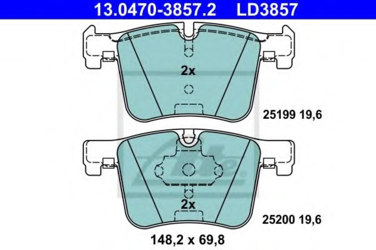 Set placute frana,frana disc BMW Seria 1 (F21) (2011 - 2016) ATE 13.0470-3857.2 piesa NOUA
