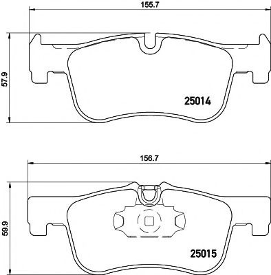Set placute frana,frana disc BMW Seria 1 (F21) (2011 - 2016) TEXTAR 2501401 piesa NOUA