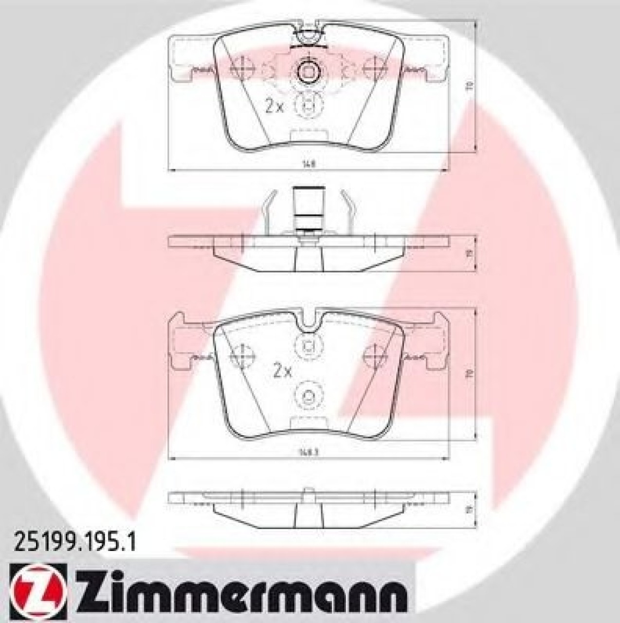 Set placute frana,frana disc BMW Seria 1 (F21) (2011 - 2016) ZIMMERMANN 25199.195.1 piesa NOUA