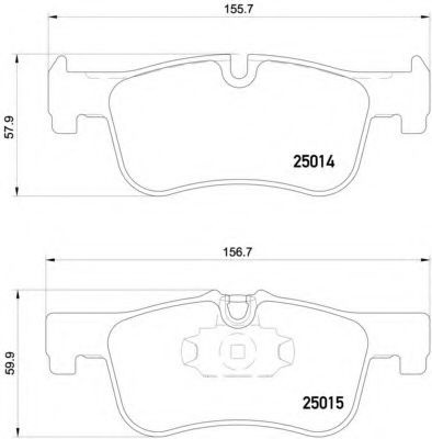 Set placute frana,frana disc BMW Seria 1 (F21) (2011 - 2016) BREMBO P 06 078 piesa NOUA