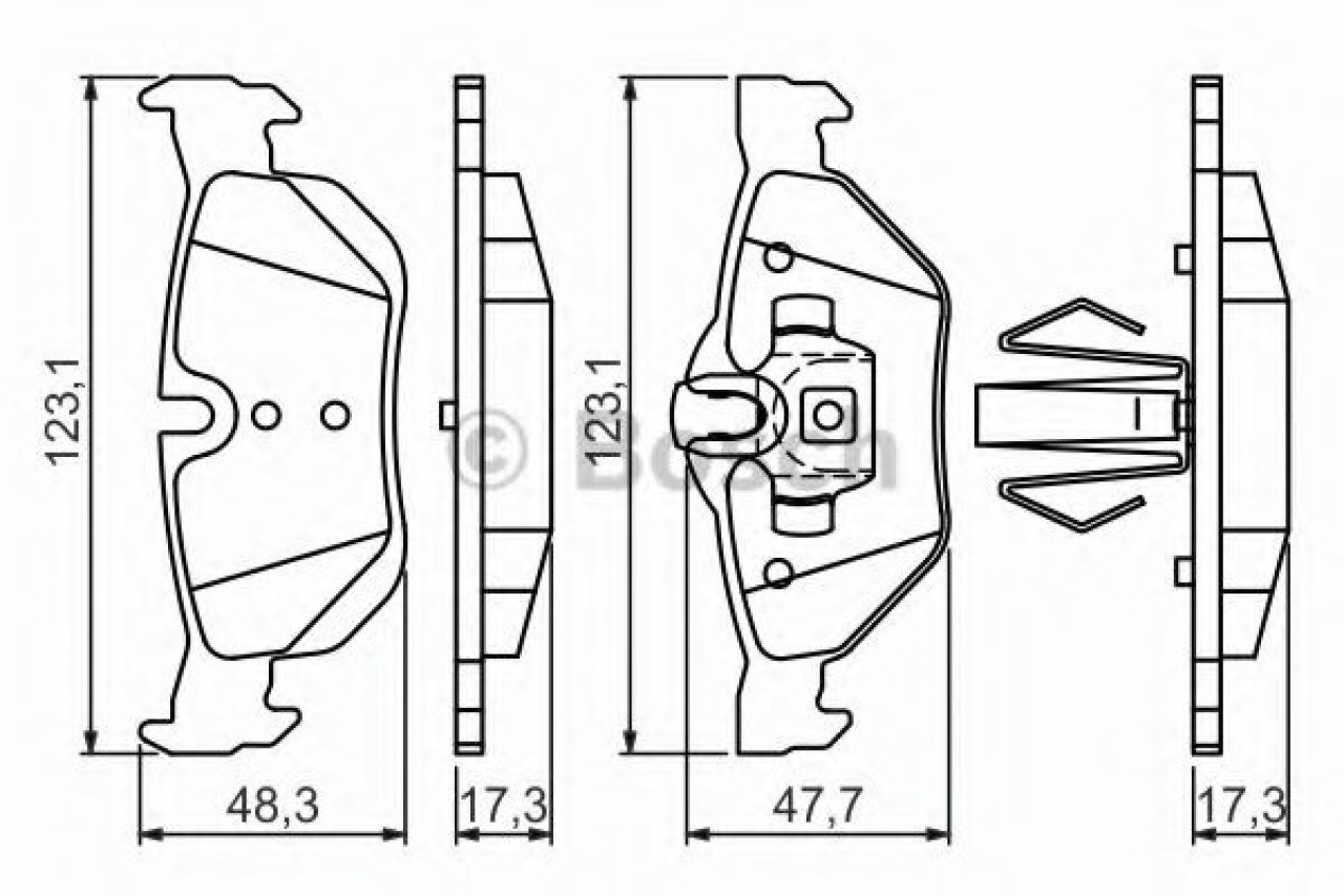 Set placute frana,frana disc BMW Seria 1 Cabriolet (E88) (2008 - 2013) BOSCH 0 986 494 272 piesa NOUA