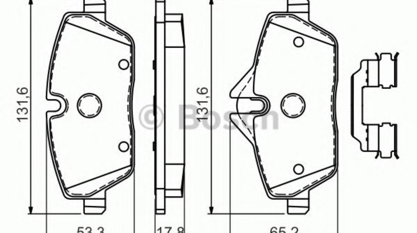 Set placute frana,frana disc BMW Seria 1 Cabriolet (E88) (2008 - 2013) BOSCH 0 986 494 588 piesa NOUA