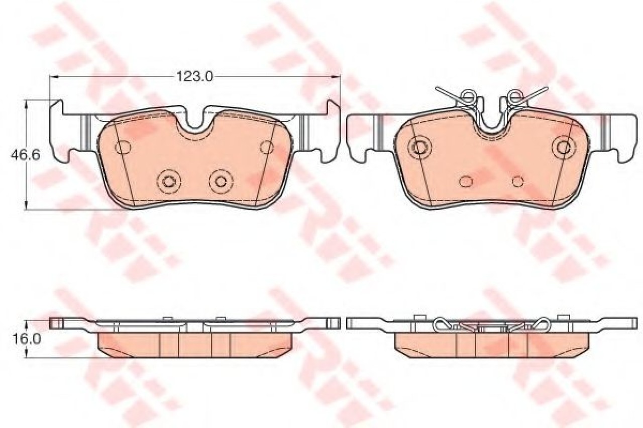 Set placute frana,frana disc BMW Seria 2 Gran Tourer (F46) (2015 - 2016) TRW GDB2063 piesa NOUA