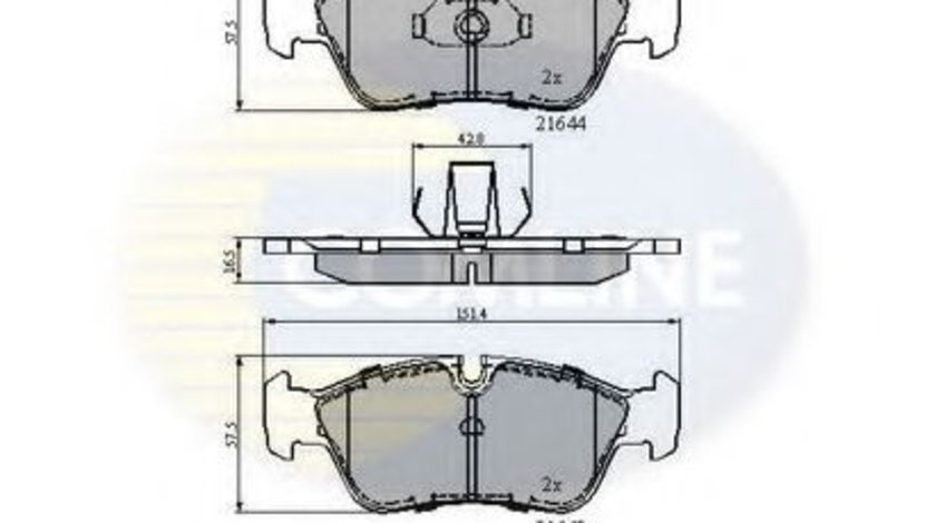 Set placute frana,frana disc BMW Seria 3 Compact (E46) (2001 - 2005) COMLINE CBP01023 piesa NOUA