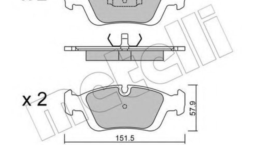 Set placute frana,frana disc BMW Seria 3 Compact (E36) (1994 - 2000) METELLI 22-0124-0 piesa NOUA