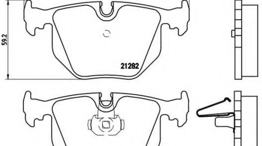 Set placute frana,frana disc BMW Seria 3 Cupe (E46) (1999 - 2006) BREMBO P 06 044 piesa NOUA