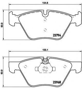 Set placute frana,frana disc BMW Seria 3 Cupe (E92) (2006 - 2013) BREMBO P 06 036 piesa NOUA