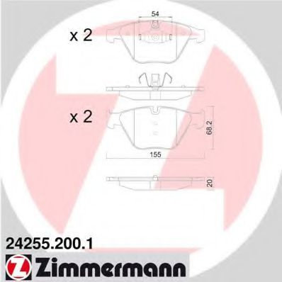 Set placute frana,frana disc BMW Seria 3 Cupe (E92) (2006 - 2013) ZIMMERMANN 24255.200.1 piesa NOUA