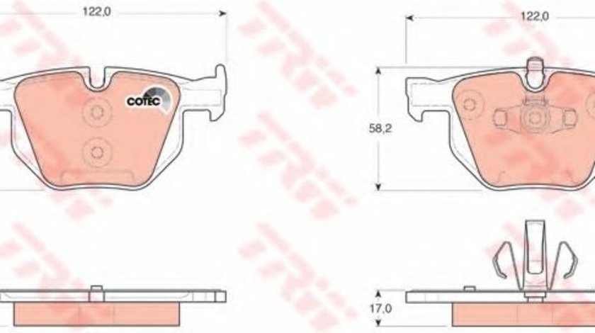 Set placute frana,frana disc BMW Seria 3 Cupe (E92) (2006 - 2013) TRW GDB1560 piesa NOUA