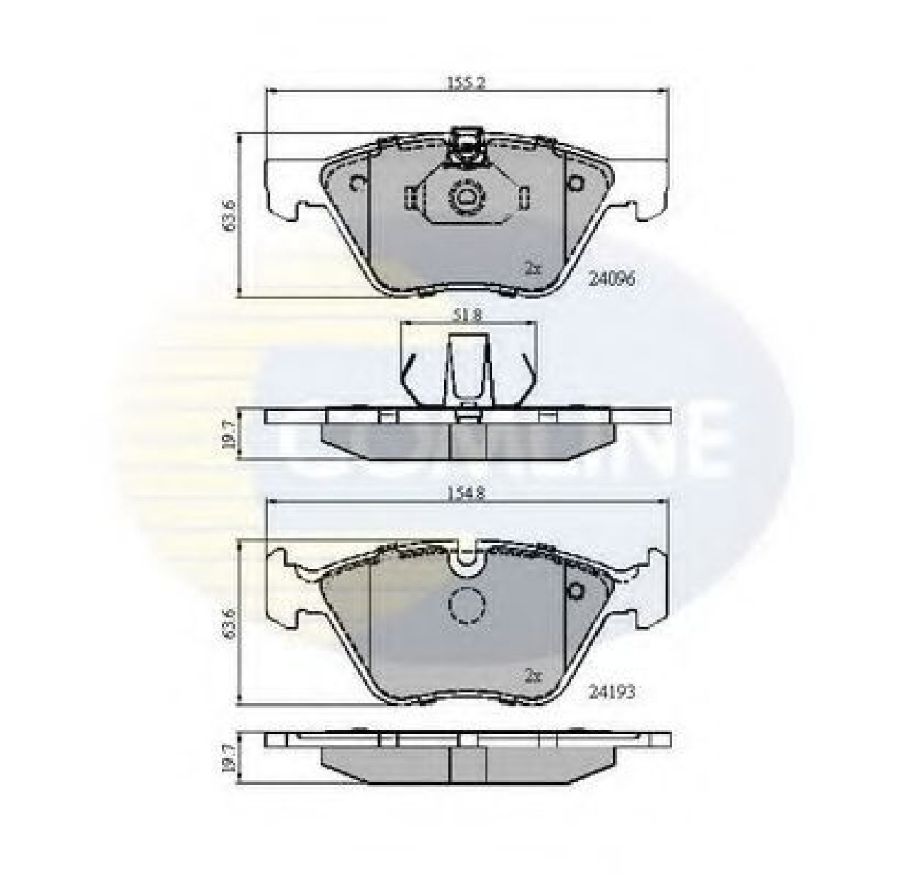 Set placute frana,frana disc BMW Seria 3 Cupe (E92) (2006 - 2013) COMLINE CBP01300 piesa NOUA
