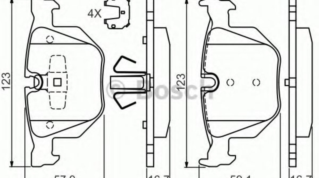 Set placute frana,frana disc BMW Seria 3 Cupe (E92) (2006 - 2013) BOSCH 0 986 494 540 piesa NOUA