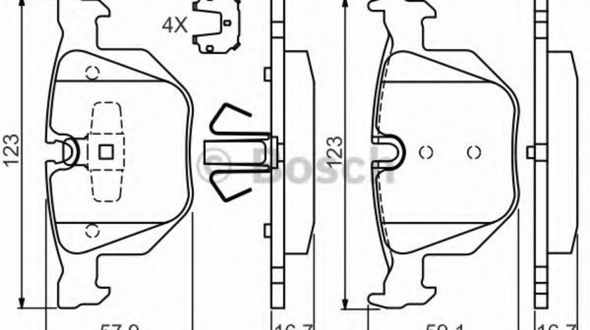 Set placute frana,frana disc BMW Seria 3 Cupe (E92) (2006 - 2013) BOSCH 0 986 494 540 piesa NOUA