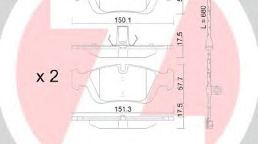 Set placute frana,frana disc BMW Seria 3 (E36) (1990 - 1998) ZIMMERMANN 23287.175.2 piesa NOUA