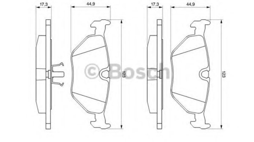 Set placute frana,frana disc BMW Seria 3 (E36) (1990 - 1998) BOSCH 0 986 469 960 piesa NOUA