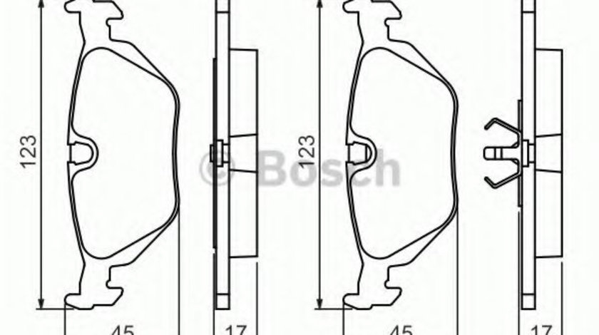 Set placute frana,frana disc BMW Seria 3 (E36) (1990 - 1998) BOSCH 0 986 460 964 piesa NOUA