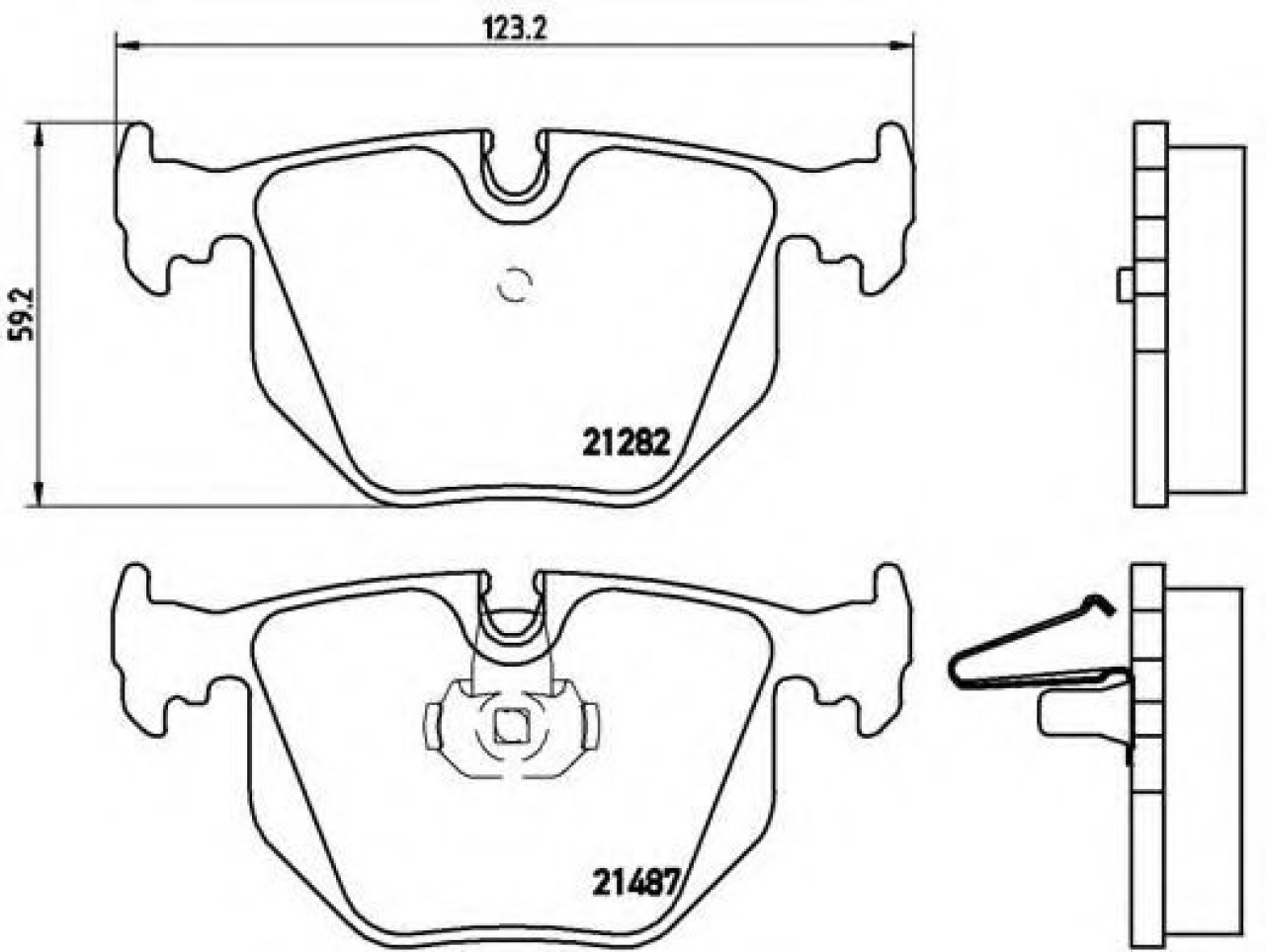 Set placute frana,frana disc BMW Seria 3 (E46) (1998 - 2005) BREMBO P 06 044 piesa NOUA