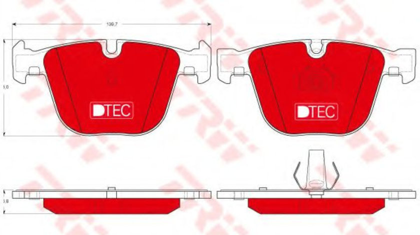 Set placute frana,frana disc BMW Seria 3 (E90) (2005 - 2011) TRW GDB1502DTE piesa NOUA