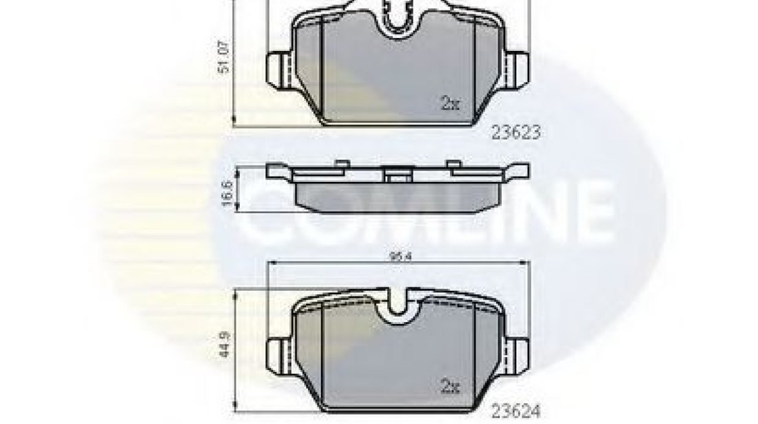 Set placute frana,frana disc BMW Seria 3 (E90) (2005 - 2011) COMLINE CBP01710 piesa NOUA