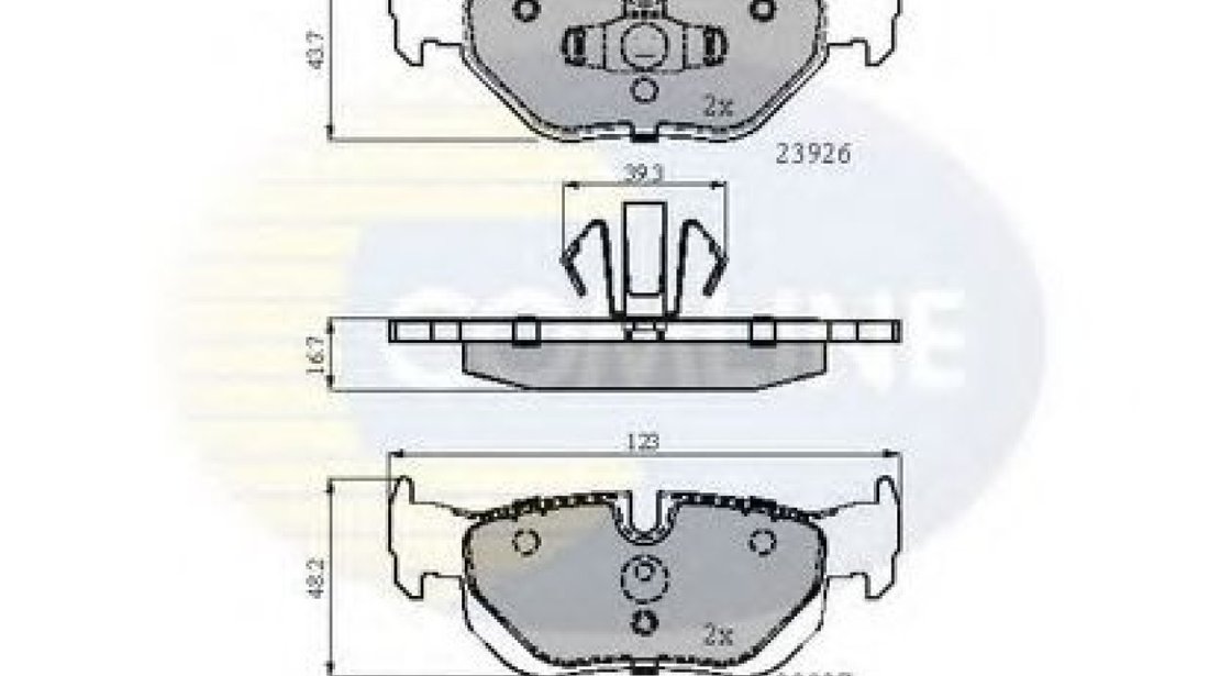 Set placute frana,frana disc BMW Seria 3 (E90) (2005 - 2011) COMLINE CBP01708 piesa NOUA