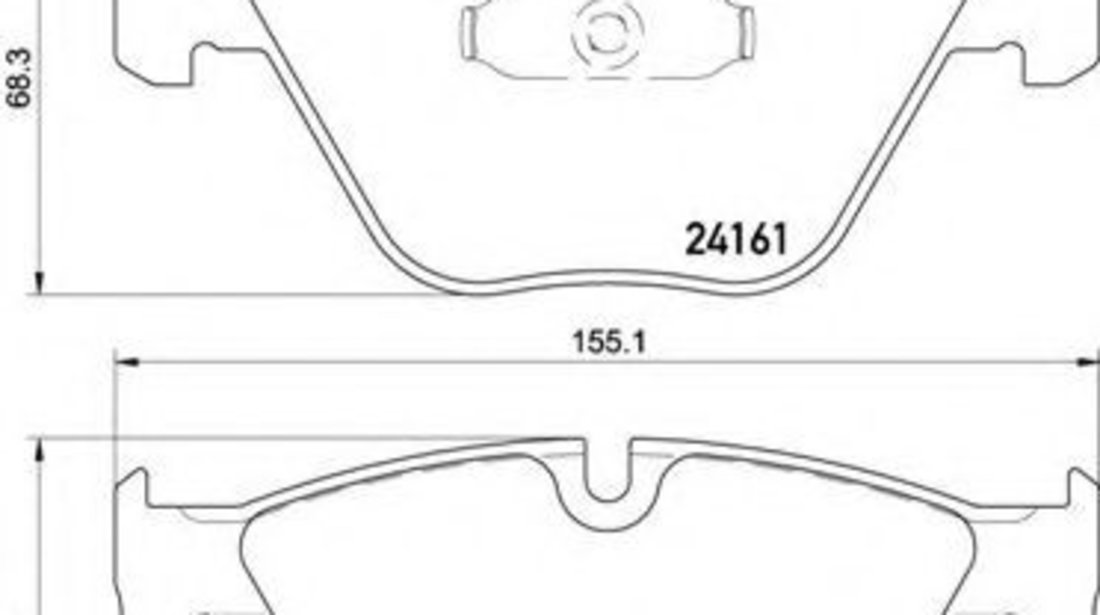 Set placute frana,frana disc BMW Seria 3 (E90) (2005 - 2011) BREMBO P 06 081 piesa NOUA