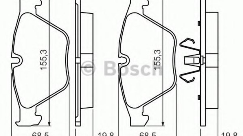 Set placute frana,frana disc BMW Seria 3 (E90) (2005 - 2011) BOSCH 0 986 494 354 piesa NOUA