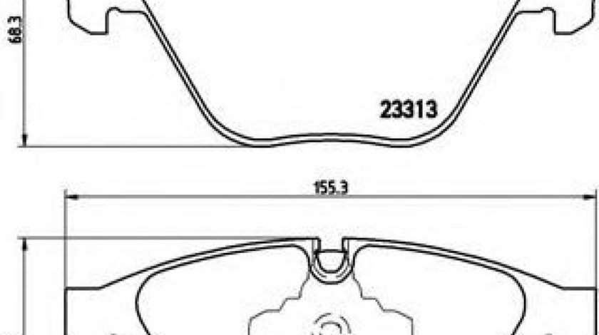 Set placute frana,frana disc BMW Seria 3 (E90) (2005 - 2011) BREMBO P 06 055 piesa NOUA