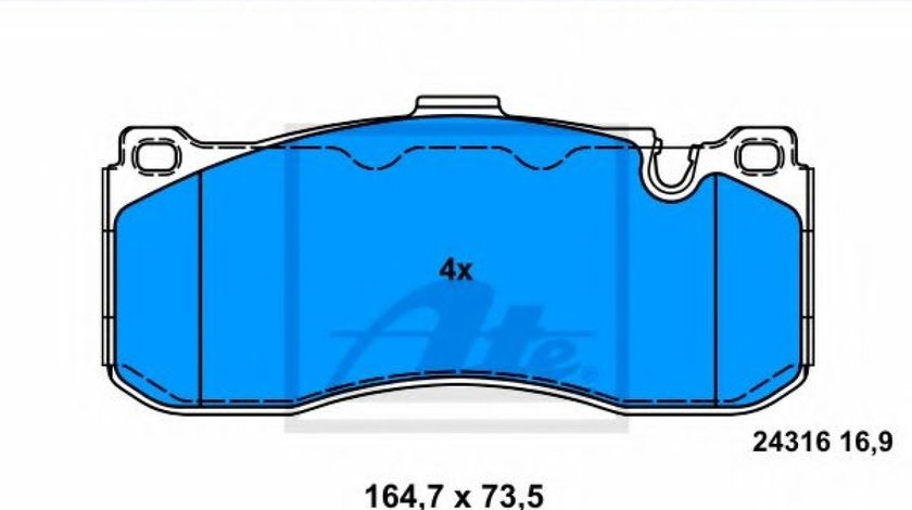 Set placute frana,frana disc BMW Seria 3 (E90) (2005 - 2011) ATE 13.0460-4848.2 piesa NOUA