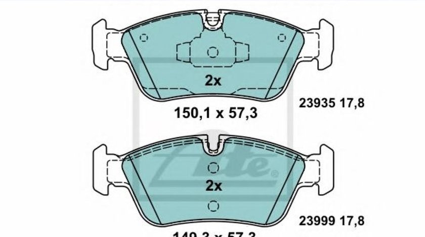 Set placute frana,frana disc BMW Seria 3 (E90) (2005 - 2011) ATE 13.0470-7215.2 produs NOU