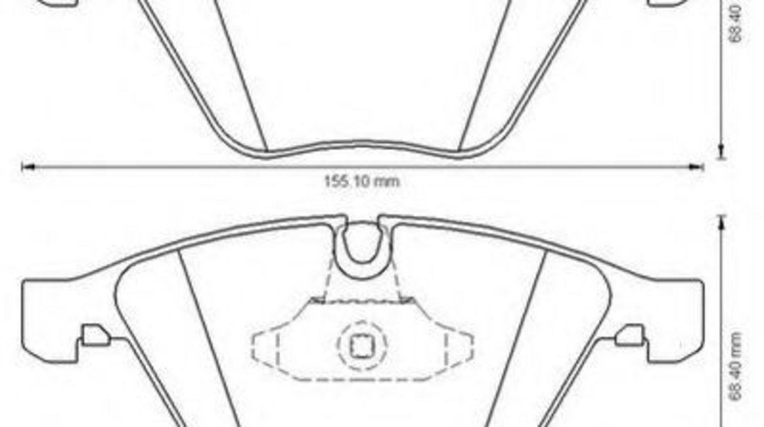 Set placute frana,frana disc BMW Seria 3 (E90) (2005 - 2011) JURID 573181JC piesa NOUA