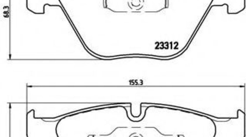 Set placute frana,frana disc BMW Seria 3 (E90) (2005 - 2011) BREMBO P 06 046 piesa NOUA